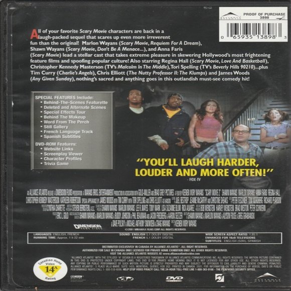 Scary Movie 2 - 2001 Comedy DVD - Excellent Condition - Picture 2 of 2